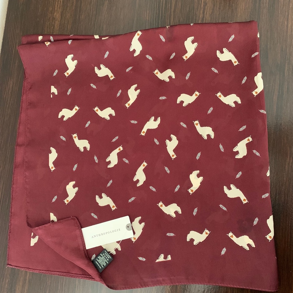 NWT Anthropologie Lama Prints Scarf